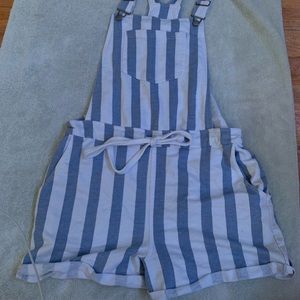 Stripe Overall Romper